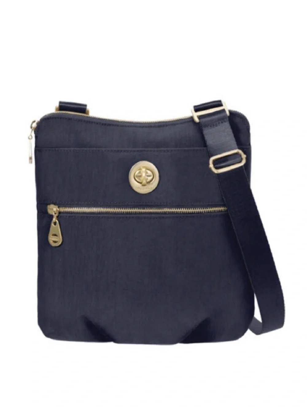 NEW BAGGALLINI Hanover Crossbody Bag Gray Gold Travel Vacation Daily Essentials